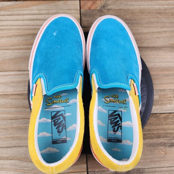 Simpsons x Vans Classic Slip on Mens size 8.5 Colorblock Athletic Shoes - Picture 6 of 11